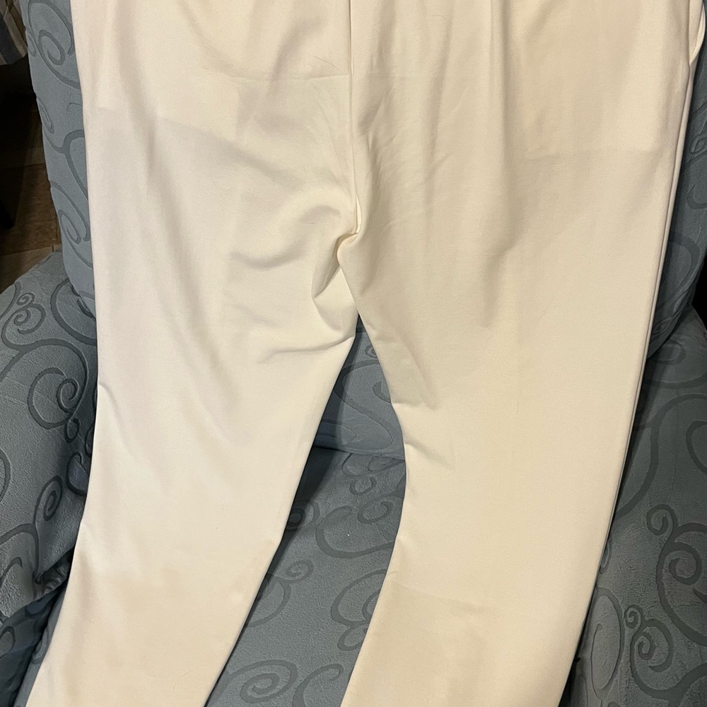 Eileen Fisher Ivory Tapered Dress Pants